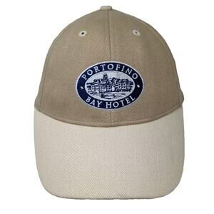 Universal Orlando Portofino Bay Hotel Baseball Cap Beige White OS Strapback Hat